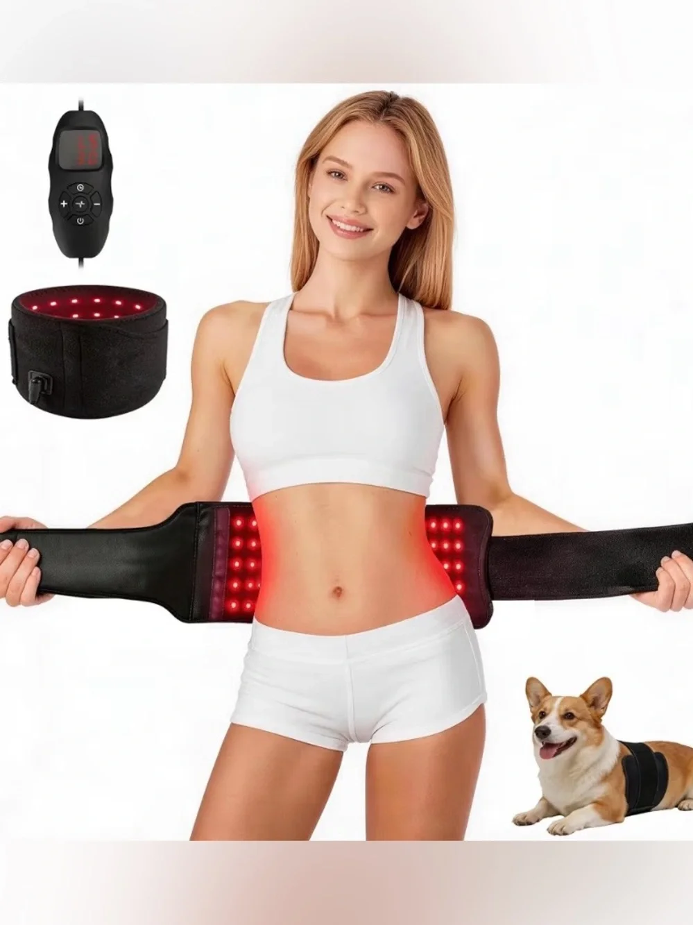 Red Light Therapy Wrap, 70 LEDs Dual Wavelength Adjustable 22.1